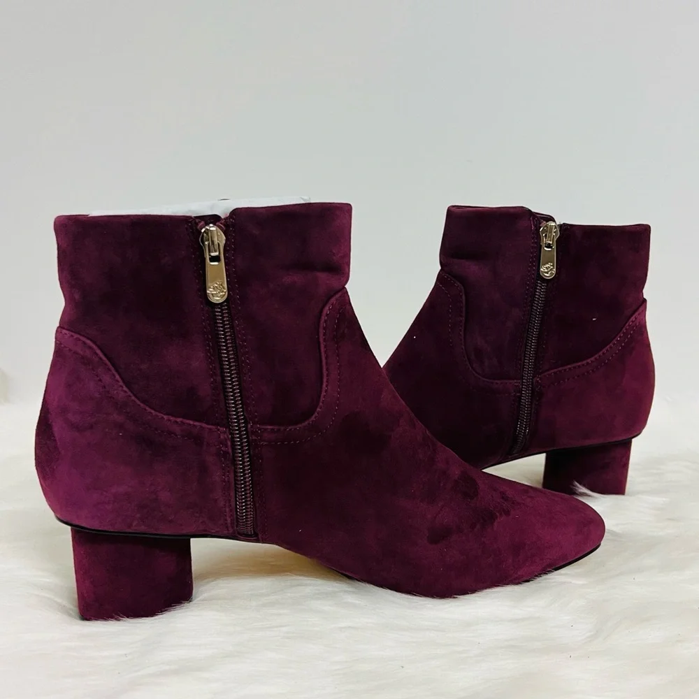 Draper James Bethany Booties in Burgundy size 10 NWOB